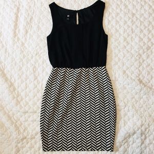 IZ Byer black white dress